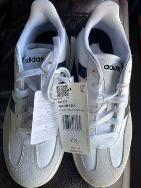 adidas Barreda White with Black and Gray Women's Sneakers